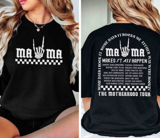 Discover Mama Motherhood Tour 2 Sided Shirt