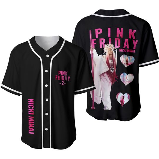 Discover Nicki Minaj Baseball Jacket Pink Friday 2 Album Merch Baseball Jersey