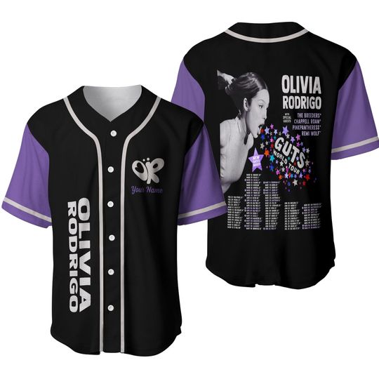 Discover Olivia Rodrigo Guts full date tour 2024 Baseball Jersey, Olivia Rodrigo Shirt