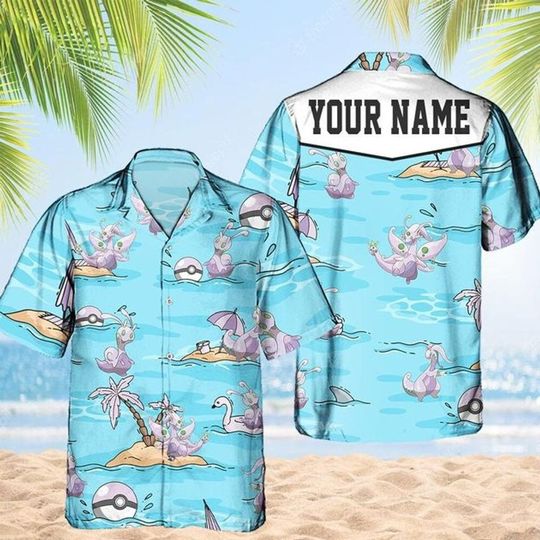 Discover Custom PKM Goomy Hawaiian Shirt, Aloha Anime Sliggoo Shirt