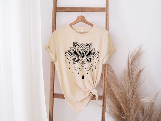 Discover Minimalist Lotus Namaste T-Shirt