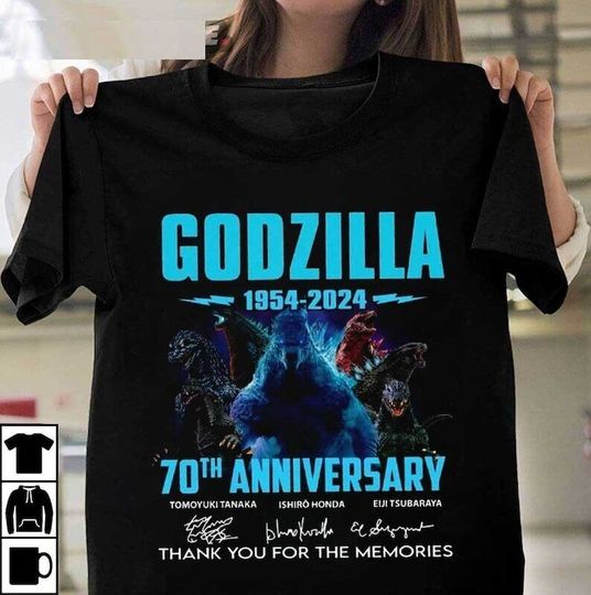 Discover god zilla 1954 – 2024 70th Anniversary Thank You T-Shirt