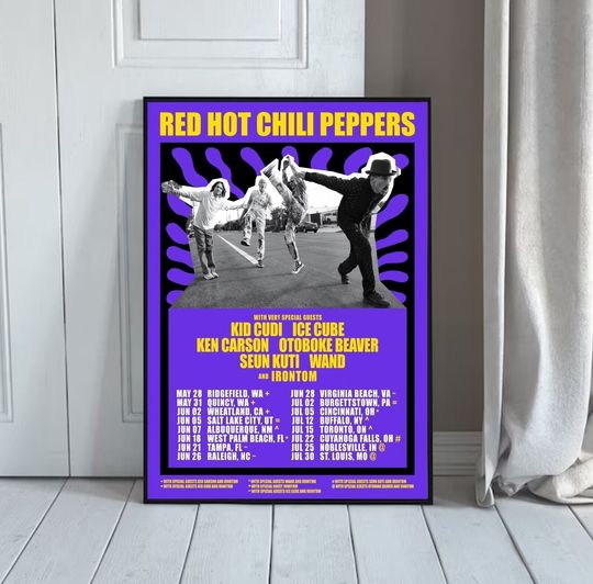 Discover 2024 Red Hot Chili Peppers Tour Poster, RHCP 2024 Poster