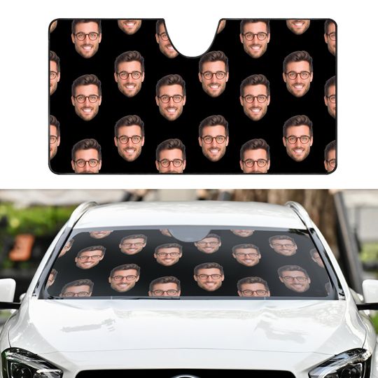 Discover Custom Photo Car Sunshade Portrait Sunshade Personalized