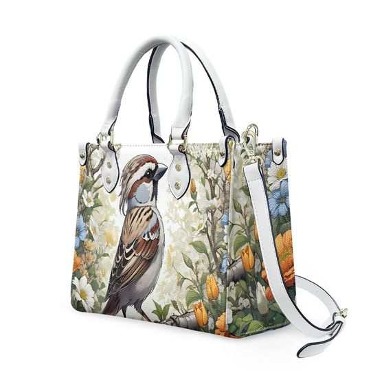 Discover Sparrow Leather Bag, Animal Lover Handbag