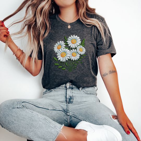 Discover Daisy Flower Floral Graphic T-Shirt