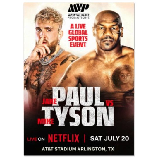 Discover Mike Tyson vs Jake Paul Poster