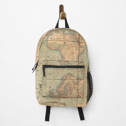Discover Vintage Map of the World in 1847 Backpack