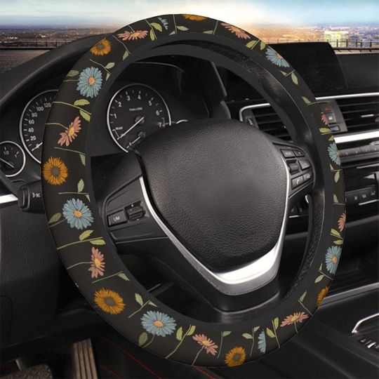Discover Wildflower Steering Wheel Cover