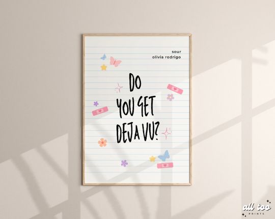 Discover Olivia Rodrigo Deja Vu Poster | Olivia Rodrigo Poster