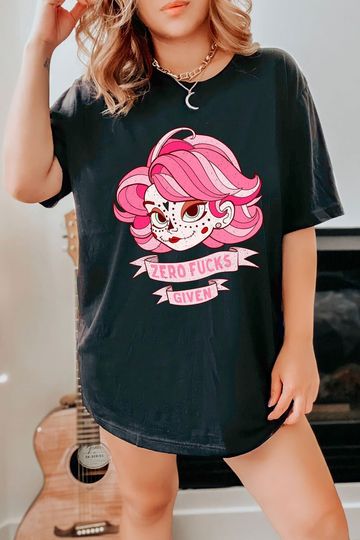 Discover Sugar Skull Shirts Zero Fucks Given Pink Barbie Pink