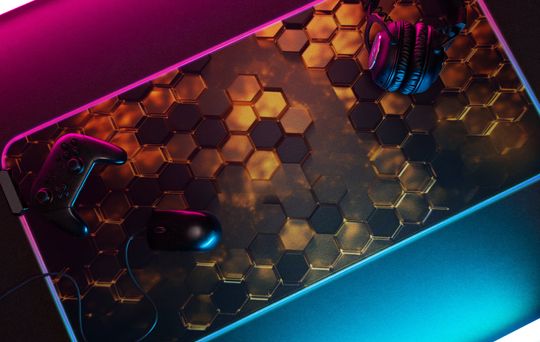 Discover Honeycomb LED Mouse Pad, Gift for Him and Her, High Quality Print