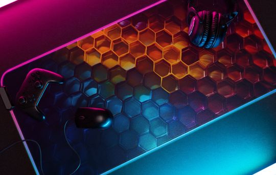 Discover Honeycomb LED Mouse Pad, High Quality Print for Gamers and Office Workers