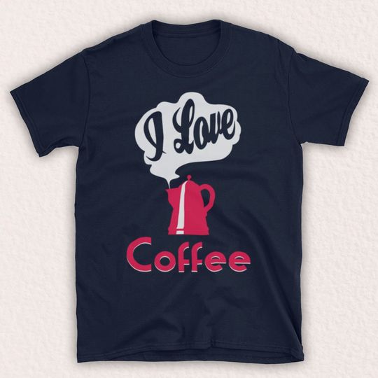 Discover I Love Coffee Slogan Funny Caf Ground Bean Lover T-Shirt