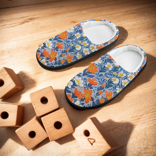 Discover Flowers Style Non-Slip Slippers Slippers Indoor Warm House Shoes