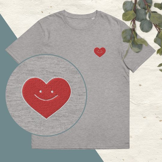 Discover Heart embroidered tshirt