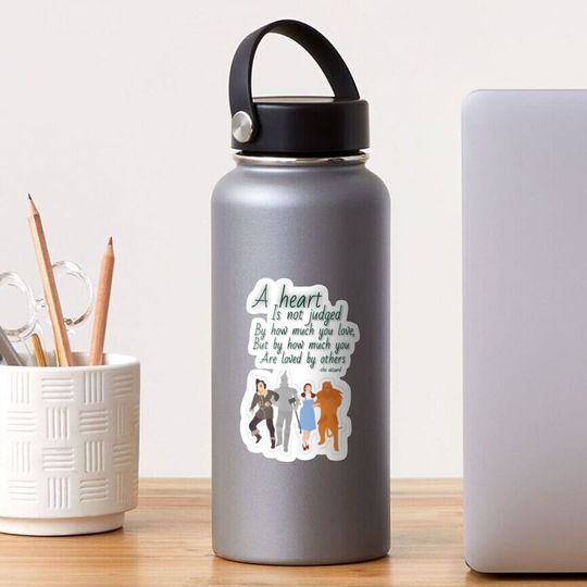 Discover A Heart Wizard and Oz Quote Sticker
