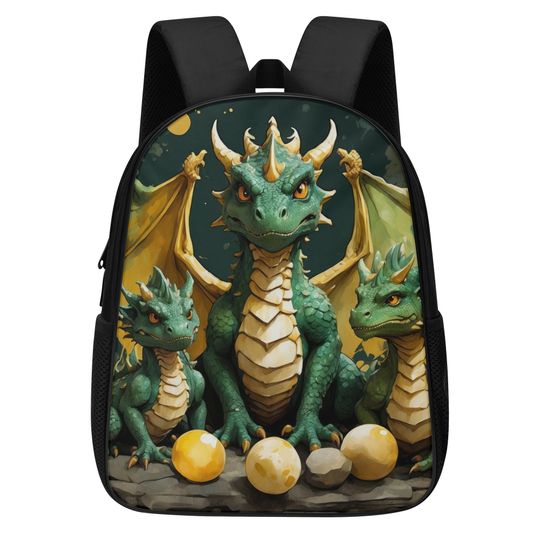 Discover Green Dragon Backpack, Book Bag, School Bag