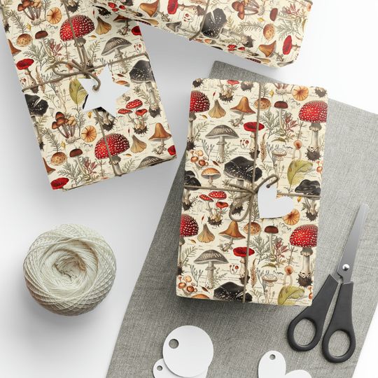 Discover Charming Mushroom Elegant Wrapping Paper