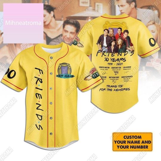 Discover Friends 30 Years 1994-2024 Thank You For Memories Baseball Jersey