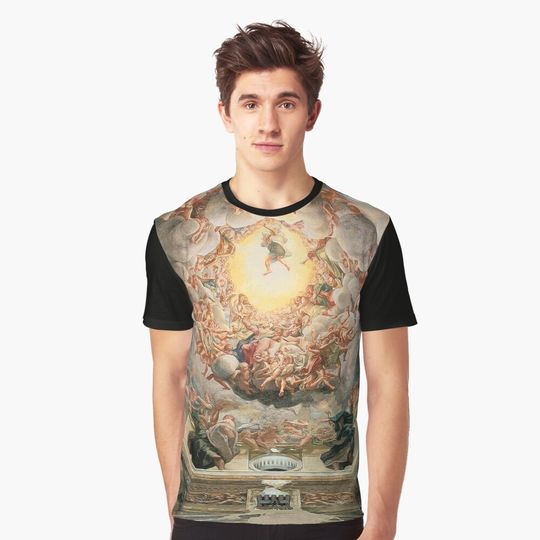 Discover Sistine Chapel Ceiling Michelangelo 3D T-Shirt