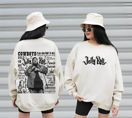 Discover Vintage Jelly Roll The Beautifully Broken Tour 2024 Sweatshirt