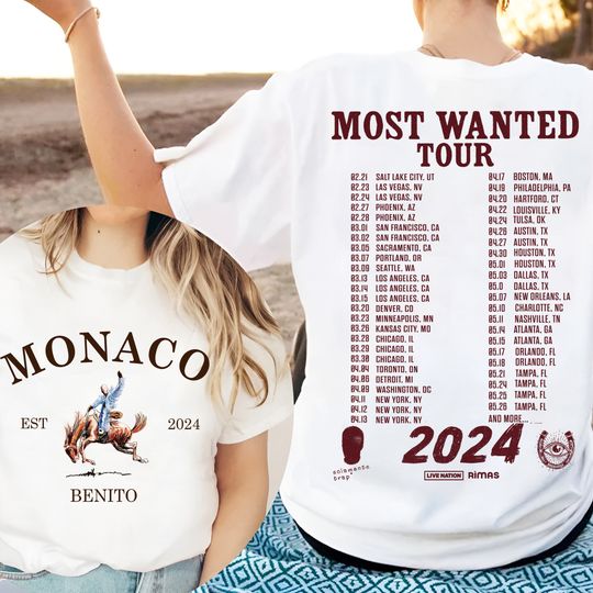 Discover Vintage Bad Bunny Most Wanted Tour 2024 Shirt