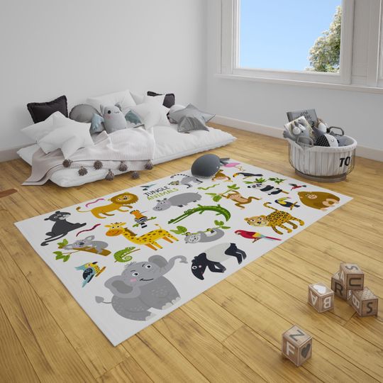 Discover Jungle Animal Learning Rug