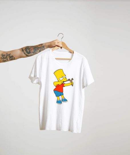 Discover Bart Simpson Slingshot Tshirt, Simpsons Family Tshirt