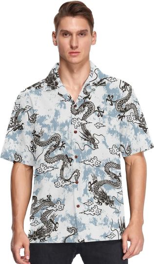 Discover Japanese Style Dragon Hawaiian Shirt