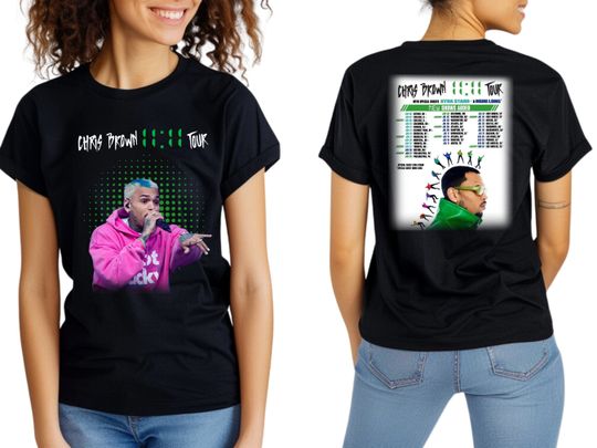 Discover Chris Brown 11:11 Tour Black T-Shirt - Limited Edition Concert Merchandise