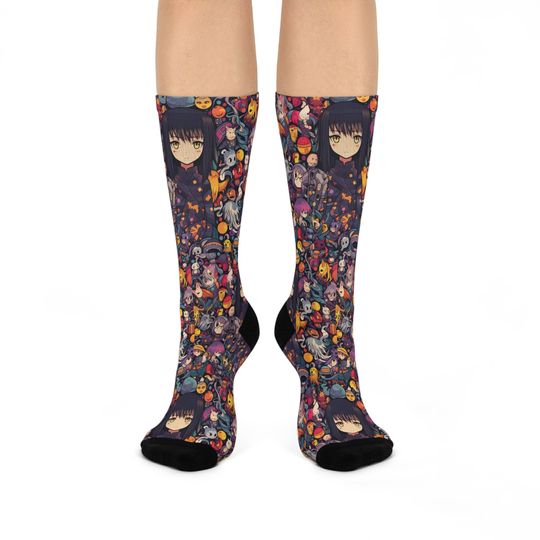 Discover Anime Cushioned Crew Socks, Anime Socks, Chibi Socks