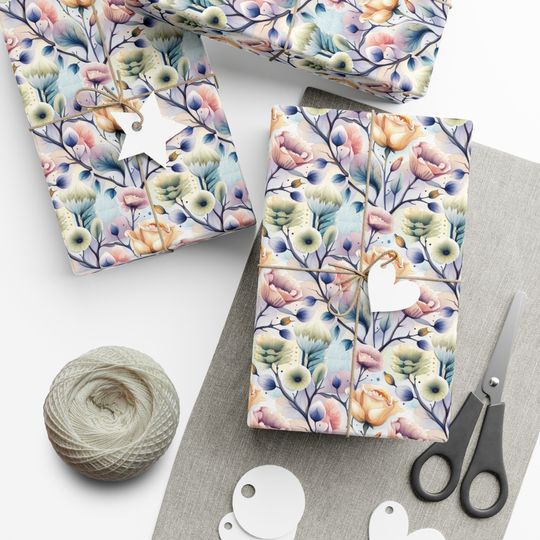 Discover Anytime Floral Gift Wrapping Paper