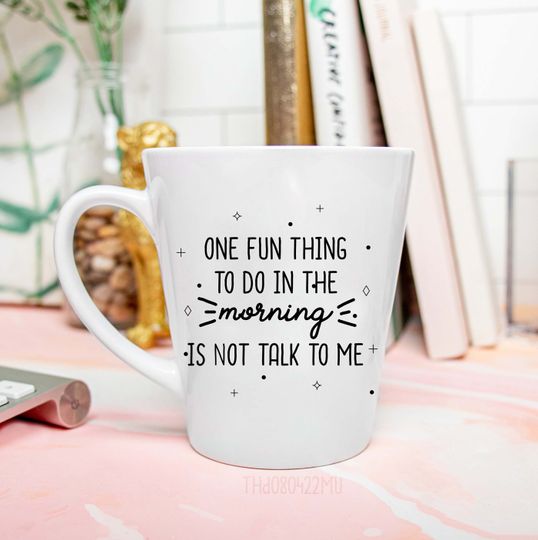 Discover Morning Latte Mug-Funny Latte Mug Gift-Don't Talk