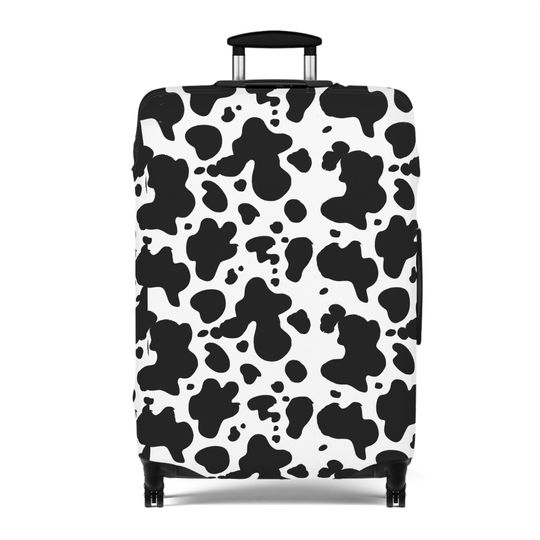 Discover Cow Print Luggage Cover