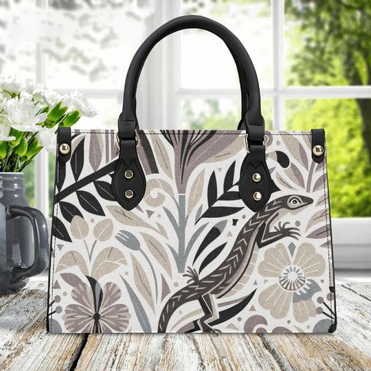 Discover Lizard Cottagecore Beautiful Art Leather Bag