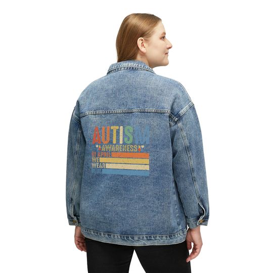 Discover Autism Awareness Women's Denim Jacket - Wear Blue in April