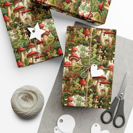 Discover Summer Mushroom Vibrant Gift Wrapping Paper