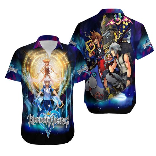 Discover Kingdom Hearts Sora & Riku Video Game 3D All Over Printed T-shirt