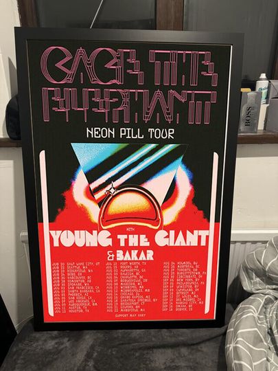 Discover Cage The Elephant Neon Pill Tour 24 Poster Tour