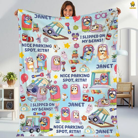 Discover BlueyDad Here Come The Grannies Fleece Blanket