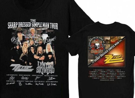 Discover The Sharp Dressed Simple Man Tour Shirt, ZZ Top T Shirt