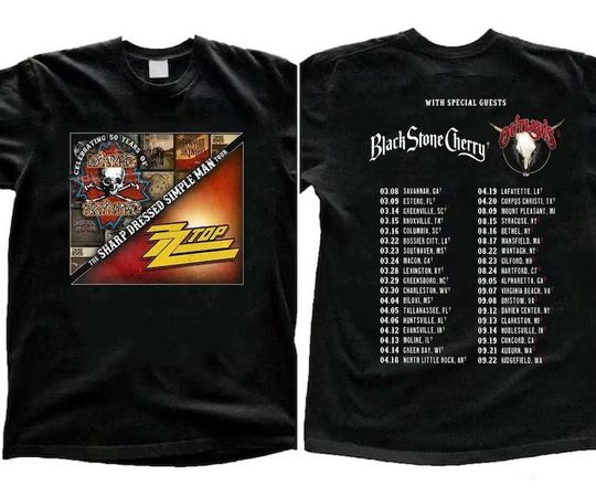 Discover Lynyrd Skynyrd ZZ Top Tour 2024 Shirt, Lynyrd Skynyrd Tour 2024 Tee