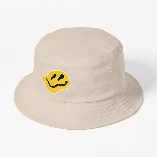 Discover Melting Smiley Face Bucket Hat