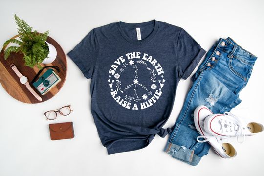 Discover Save The Earth Shirt, Raise A Hippie Shirt, Earth Day Shirt