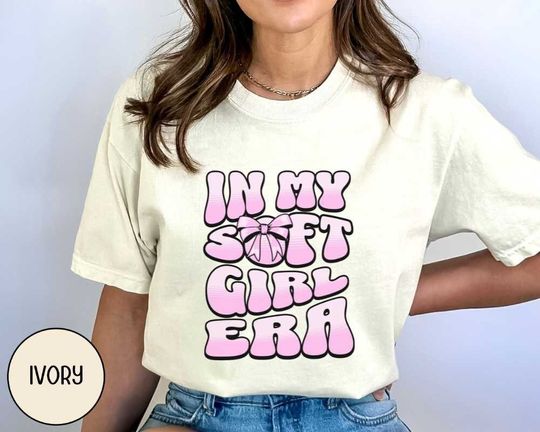 Discover In My Soft Girl Era Pink Ribbon Coquette T-Shirt