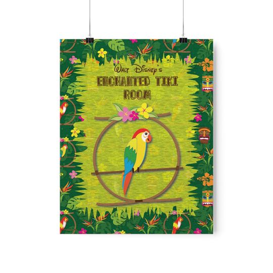 Discover Enchanted Tiki Room featuring Jose Premium Matte Vertical Posters