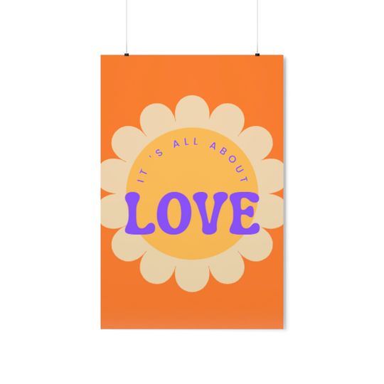 Discover Premium Matte Vertical Posters - Love - Hippie