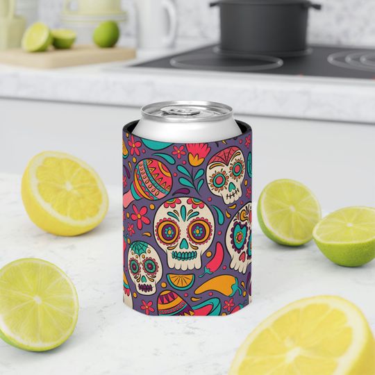 Discover Sugar Skull Can Cooler