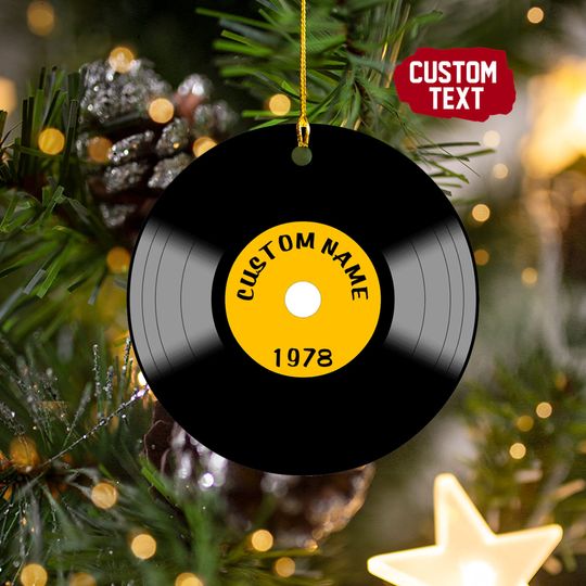 Discover Personalized Vinyl Record Ornament, Ornament Decor